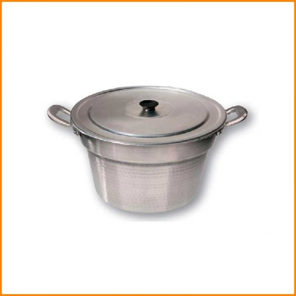 CALDAIA IN ALLUMINIO CON COPERCHIO D.60 CM