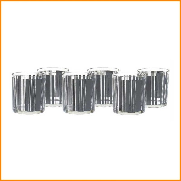 6PZ BICCHIERE RITA BARCODE GRIGIO 250CC