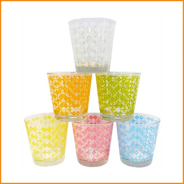 6PZ BICCHIERE SESTRIER PARKER MULTICOLOR 270CC