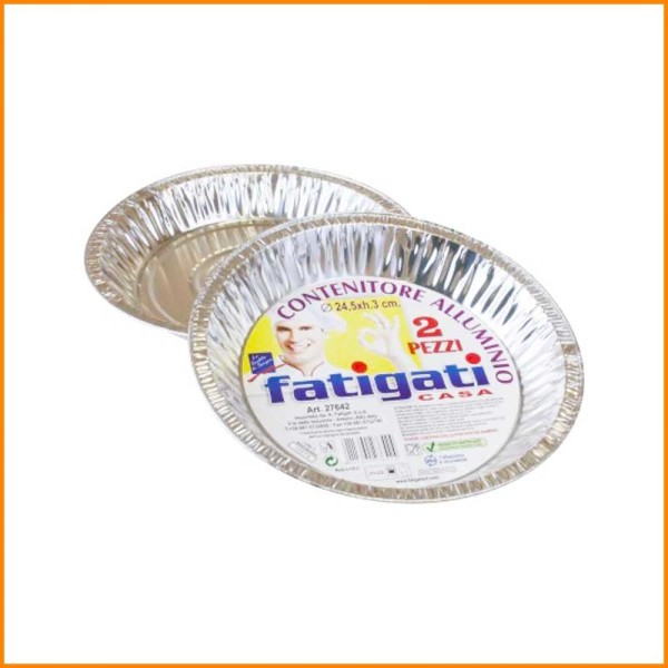 FORMA ALLUMINIO TONDA 2PZ D.24,5X3H CM