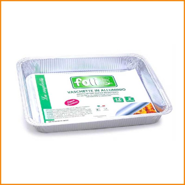 VASCHETTA IN ALLUMINIO 12 PORZIONI 2PZ