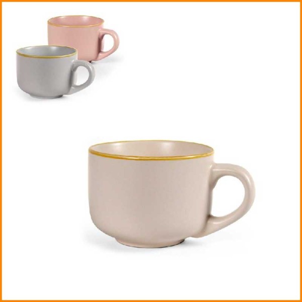TAZZA DA LATTE BORDO ORO 450ML