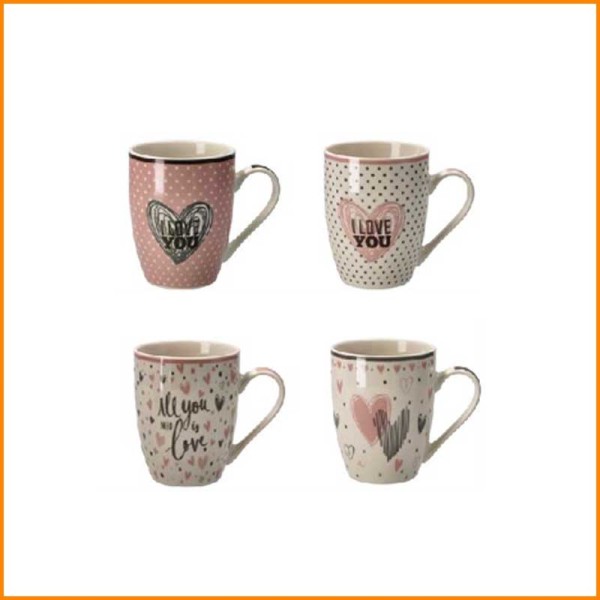 TAZZA PINK NEW BON CHINA D.8X10,5H CM