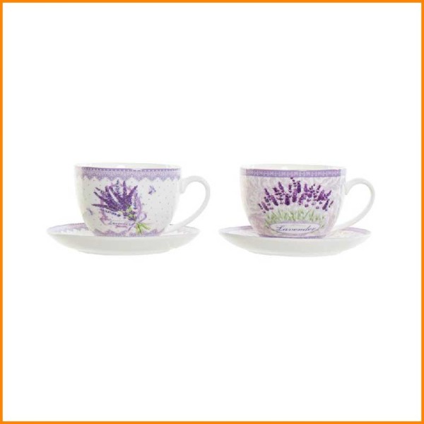 SET 6 PZ TAZZA THE LAVANDA IN PORCELLANA 220ML