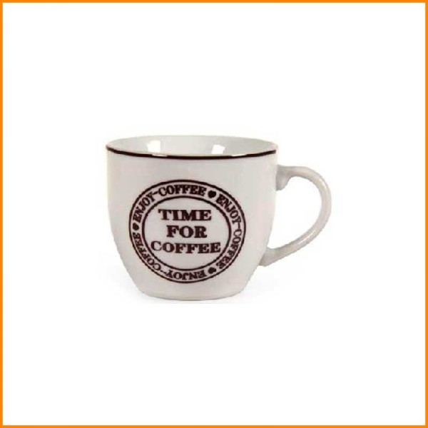 SET 6 TAZZINE DA CAFFE' TIME FOR COFFEE (COLORI ASSORTITI)