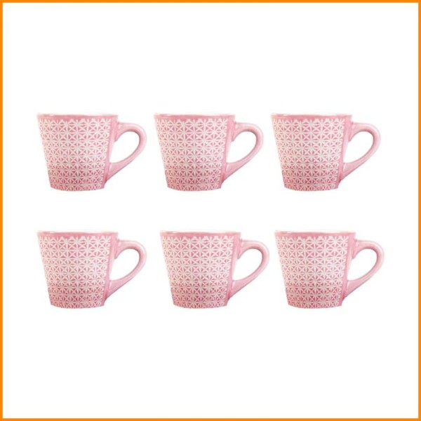 SET 6 TAZZINE DA CAFFE' SHARM CON PIATTINO