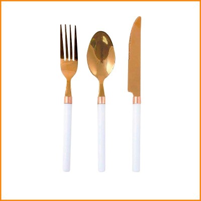 SET 3PZ POSATE ORO ROSATO...