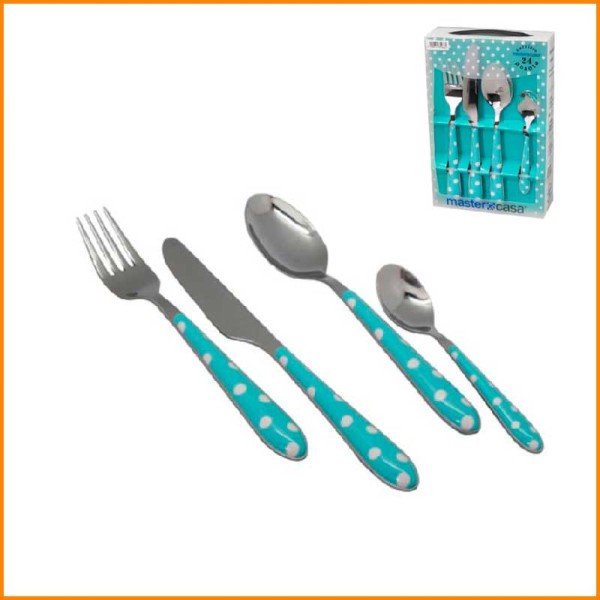 SET 24PZ POSATE A POIS