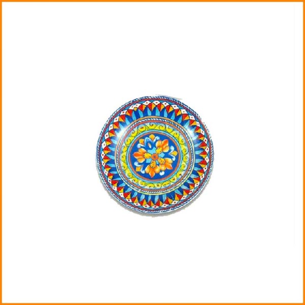PIATTO DESSERT CALTAGIRONE SICILY IN MELAMINA D.23 CM