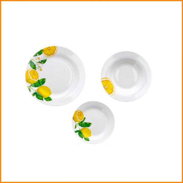 SET 18PZ PIATTO LEMON