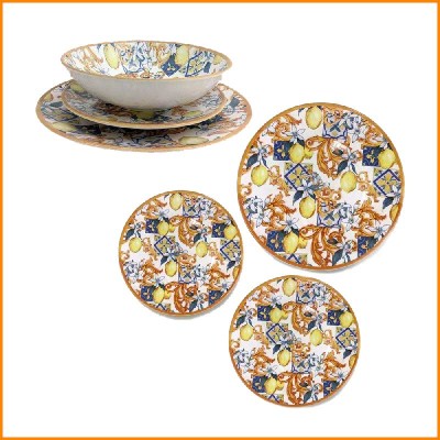 SET 18PZ PIATTO VINTAGE LEMON