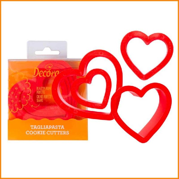 SET 4 TAGLIAPASTA FORMA CUORE 2,2H CM