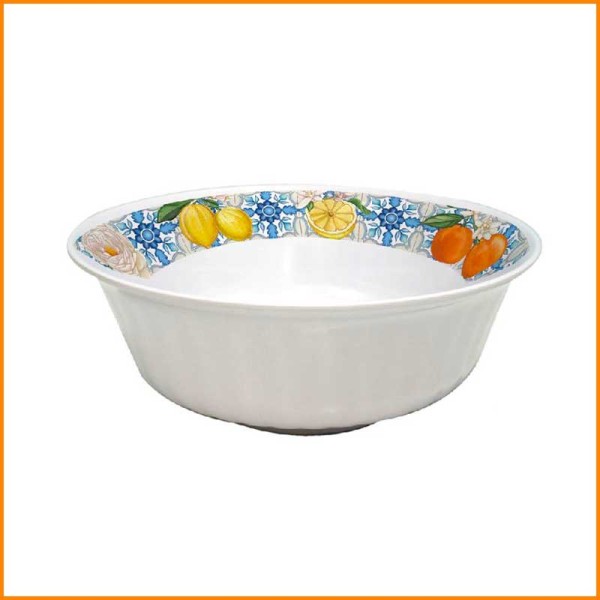 INSALATIERA COSTOLATA MEDITERRANEO IN MELAMINA D.23 CM