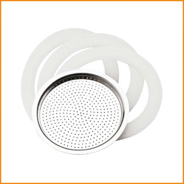 SET RICAMBIO CAFFETTIERA GUARNIZIONE  X3/FILTRO 6 TAZZE