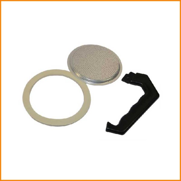 SET RICAMBIO PER CAFFETTIERA GUARNIZIONE/FILTRO/MANICO 9 TAZZE