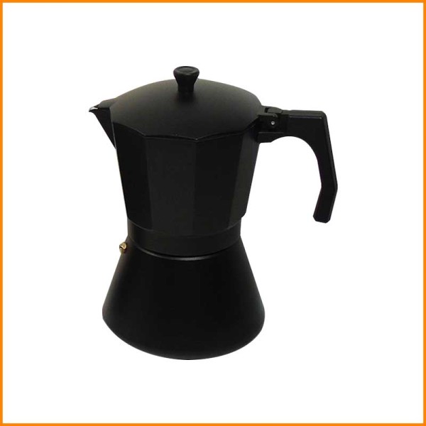CAFFETTIERA KIKKA PER PIANO INDUZIONE NERA 6 TAZZE