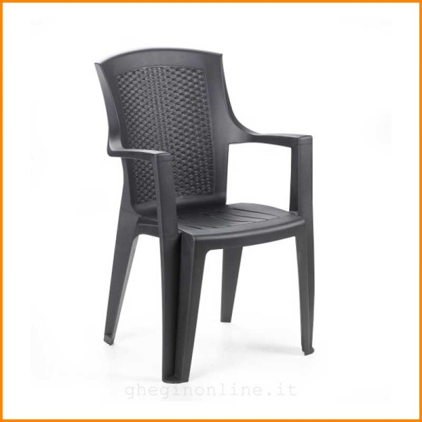 SEDIA EDEN ANTRACITE 55X60X91H CM