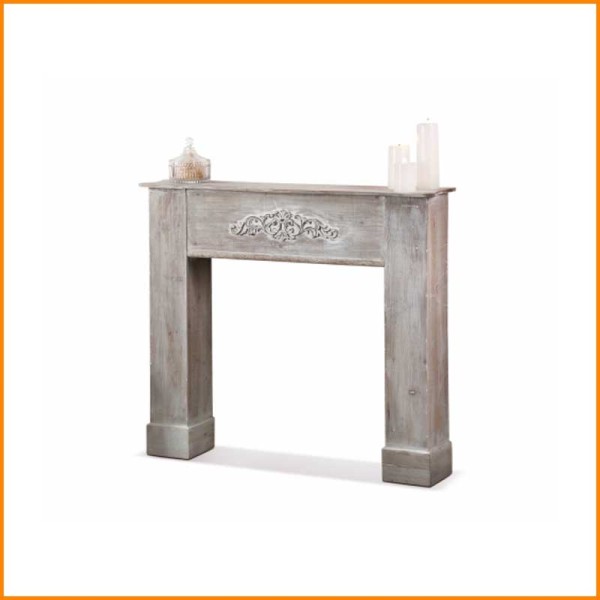 CONSOLLE CAMINETTO GRIGIO 110X23X97H CM