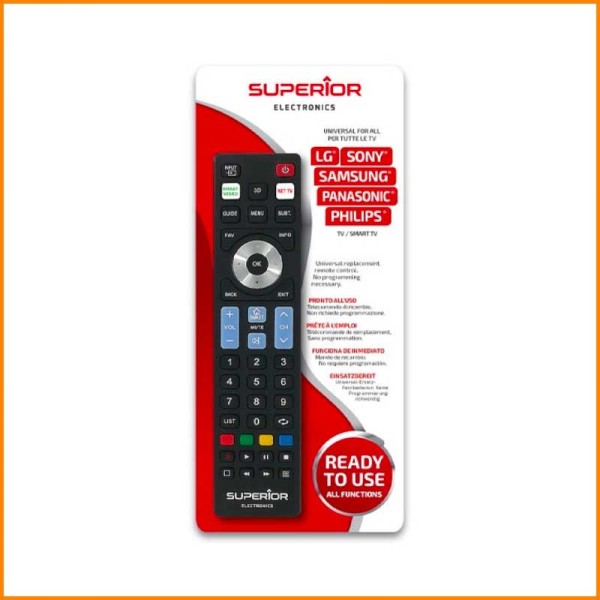 TELECOMANDO UNIVERSALE PER TV E SMARTTV (LG,SAMSUNG,SONY,PANASONIC,PHILIPS) PRONTO ALL'USO