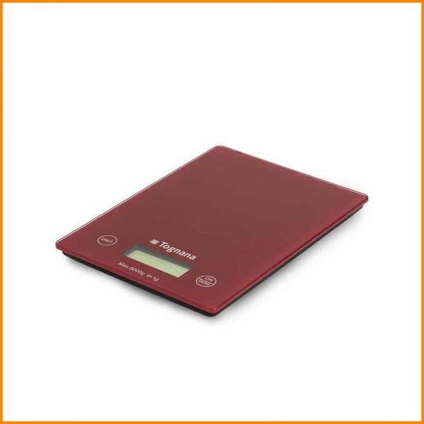 BILANCIA DA CUCINA ELETTRICA IRIDEA ROSSA 5KG