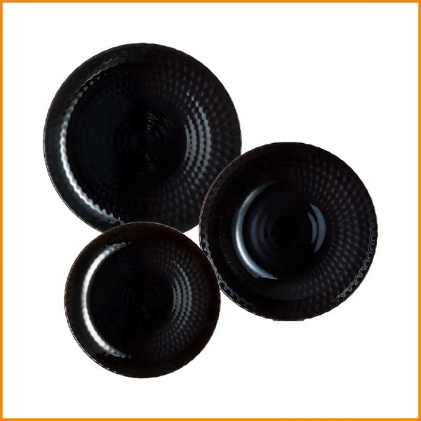 SET 18PZ PIATTI PAMPILL NERO (6XPIANO,6XFONDO,6XDESSERT) D.25/20/19 CM