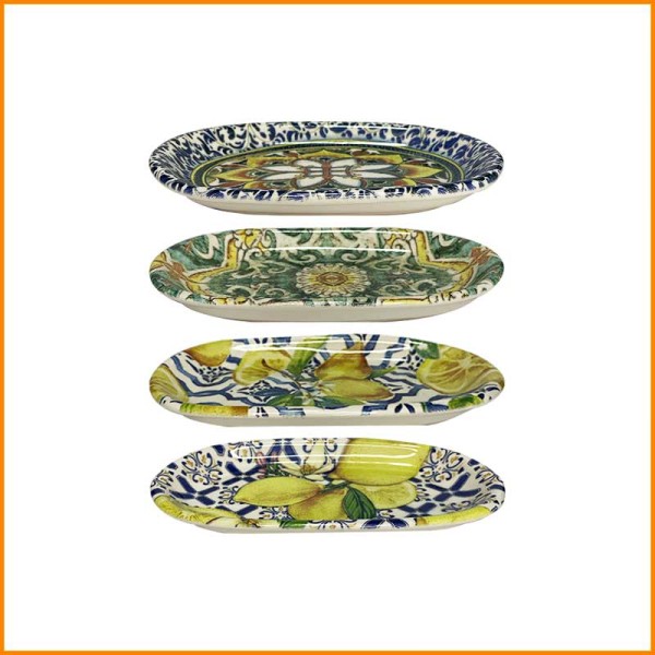 VASSOIO OVALE IN CERAMICA LINEA COSTIERA 18 CM