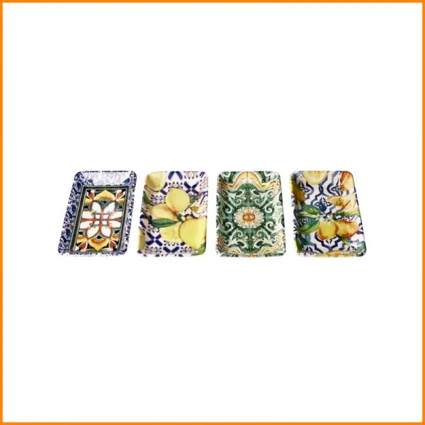 VASSOIO RETTANGOLARE IN CERAMICA LINEA COSTIERA 18 CM