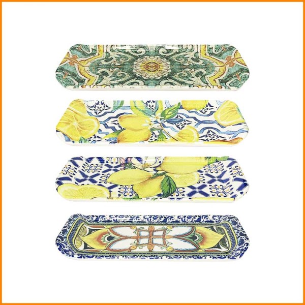 VASSOIO RETTANGOLARE IN CERAMICA LINEA COSTIERA 27 CM