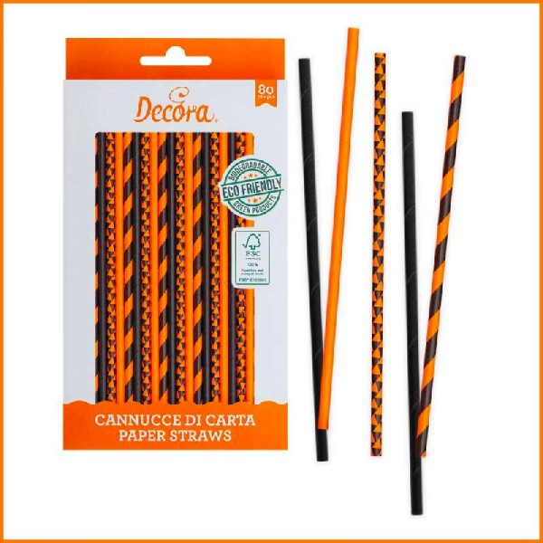 CANNUCCE ARANCIO E NERE PER HALLOWEEN