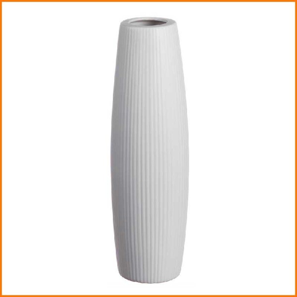VASO BLANQUE IN CERAMICA D.13,5X46H CM