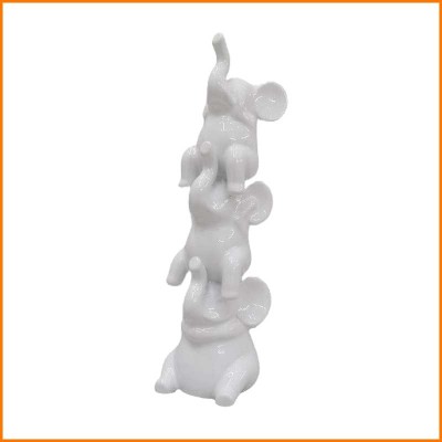STATUA 3 ELEFANTINI SU SPALLE