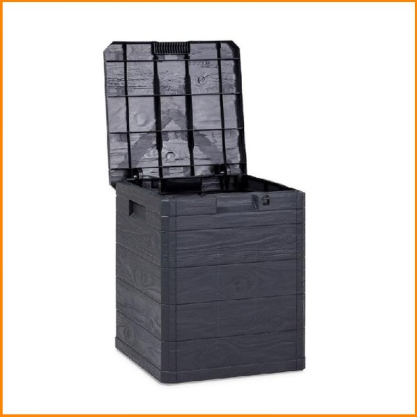 Plast Meccanica Baule Woody S Colore Nero 90 Lt 42,5X44X50H Cm