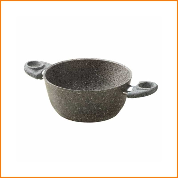 CUORE DI PIETRA CASSERUOLA PER FORNELLO AD INDUZIONE CON DUE MANICI D.20 CM