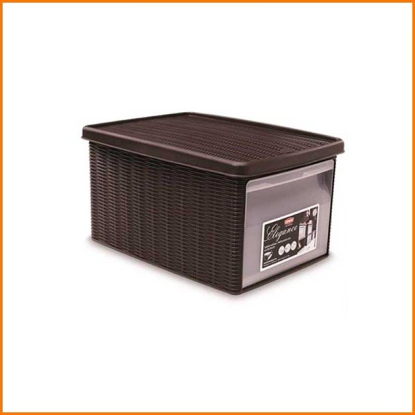 SCATOLA MULTIUSO ELEGANCE M MOKA 29X39X21H CM