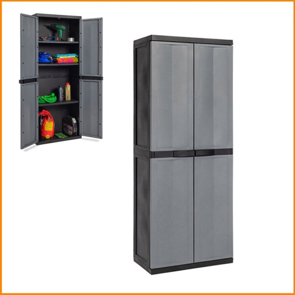 Plast Meccanica Armadio Tuttopiani Colore Grigio 37X65X165H Cm