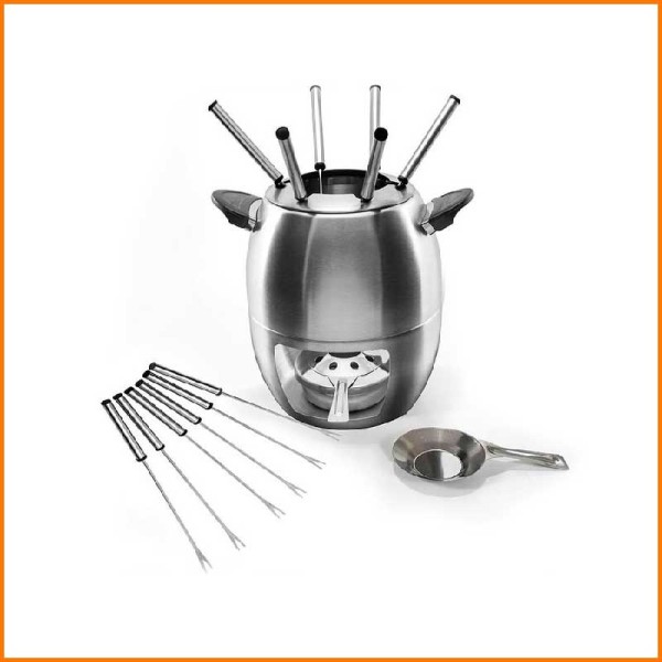 SET FONDUTA INACCIAIO CON ACCESSORI D.18X22H CM 1LT