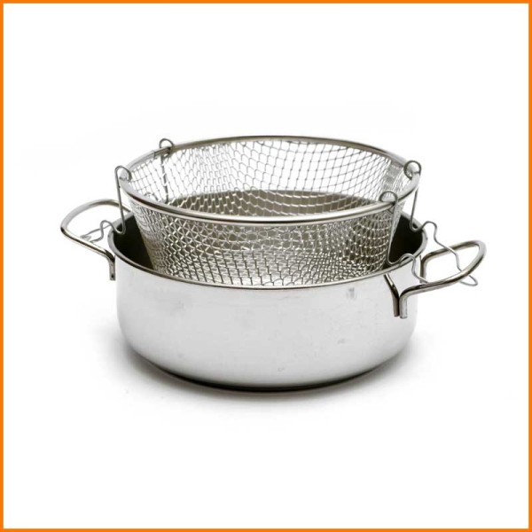 FRIGGITRICE IN ACCIAIO INOX CON CESTELLO D.24 CM