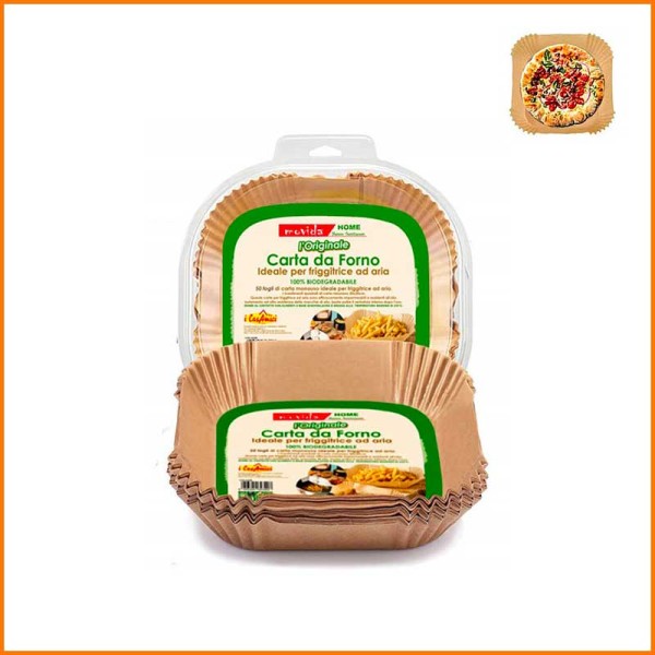 SET 50PZ CARTA FORNO 16X16X4,5H CM