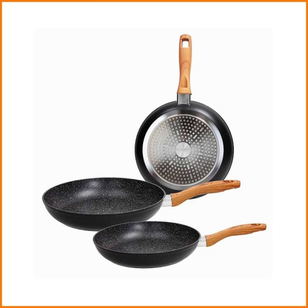 SET 3PZ PADELLE FORGED-X PREMIUM BLACK D.20/24/28 CM