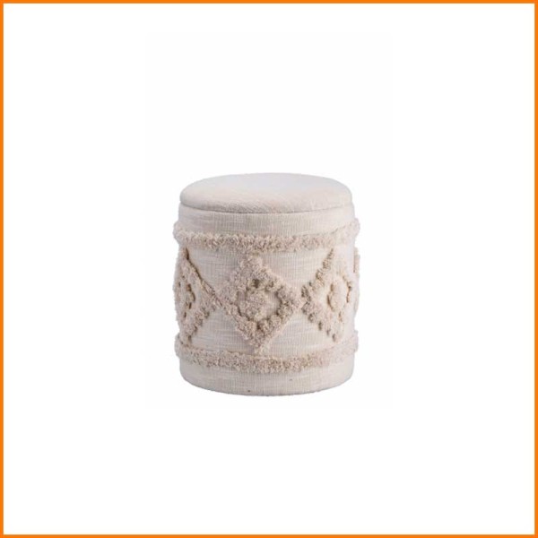 POUF IN TESSUTO HIPPIE D.35X40H CM