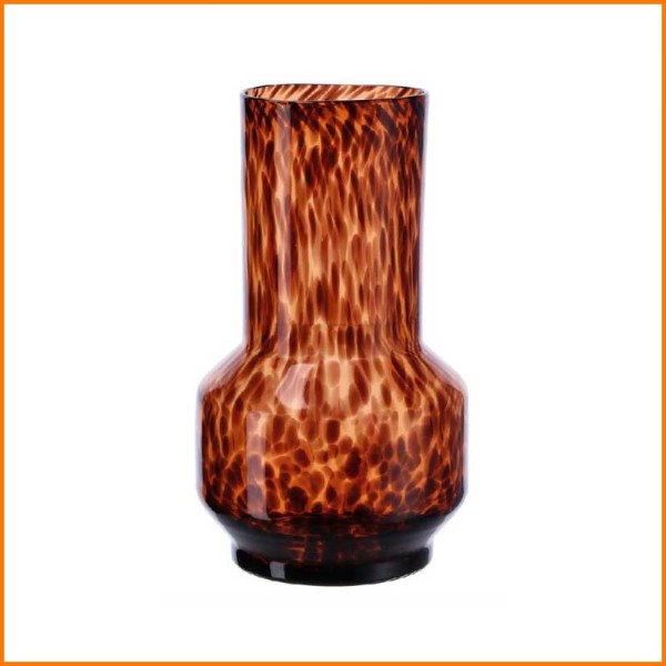 VASO IN VETRO LEOPARD D.20X35H CM