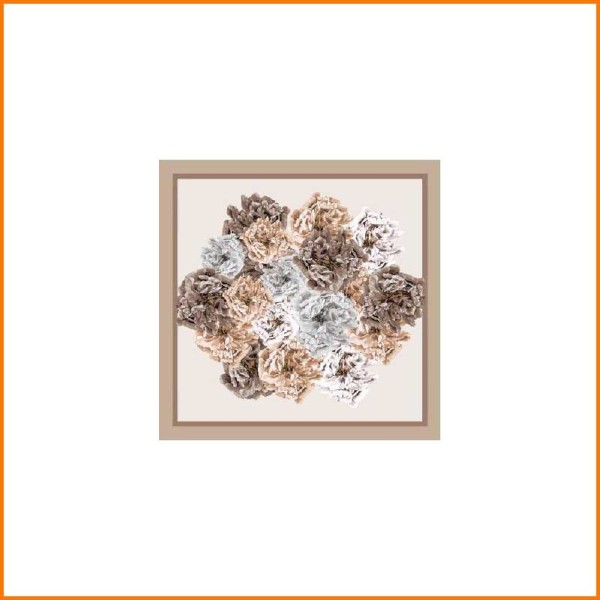 CENTROTAVOLA PEONIA TORTORA 100X100 CM