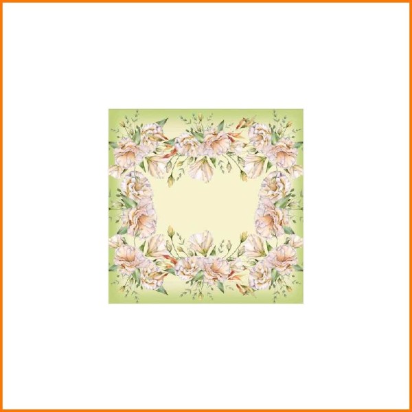 CENTROTAVOLA LISIANTHUS VERDE 100X100 CM