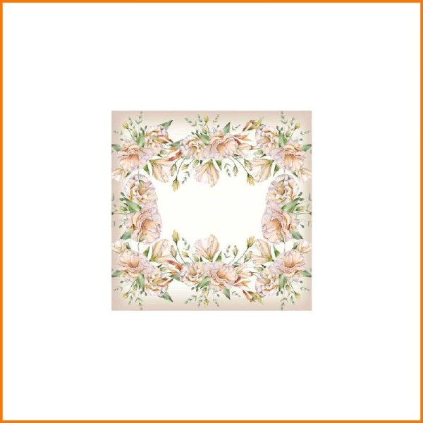 CENTROTAVOLA LISIANTHUS BEIGE 100X100 CM
