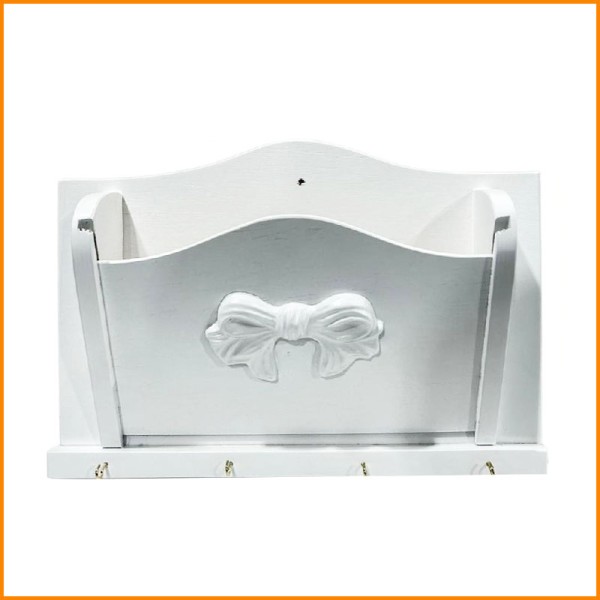 LINEA FIOCCO PORTAPOSTA BIANCO 35,5X6XH24,5CM