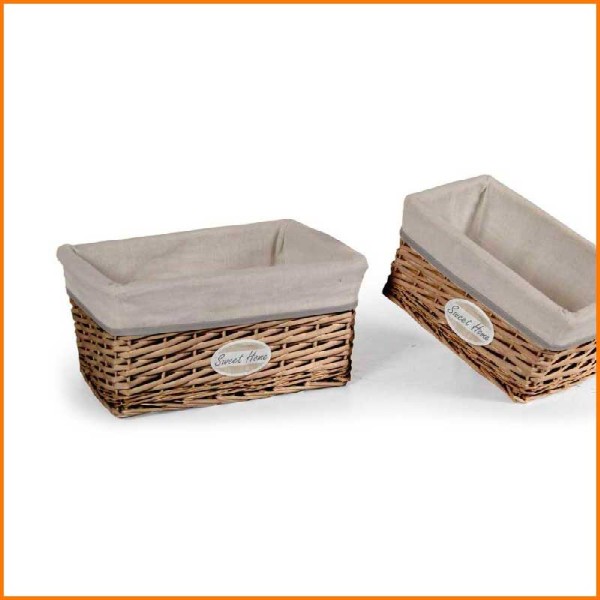 SET 2PZ CESTE RETTANGOLARI SWEET HOME