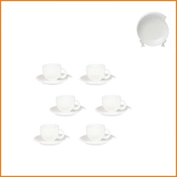 SET 6PZ TAZZE DA CAFFE' CON PIATTINO BILBAO