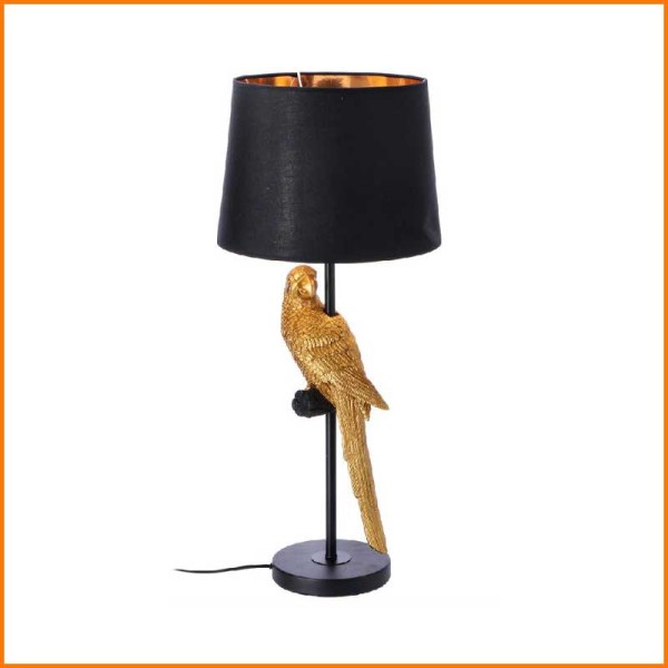 LAMPADA IN METALLO CON PAPPAGALLO D.33X76H CM