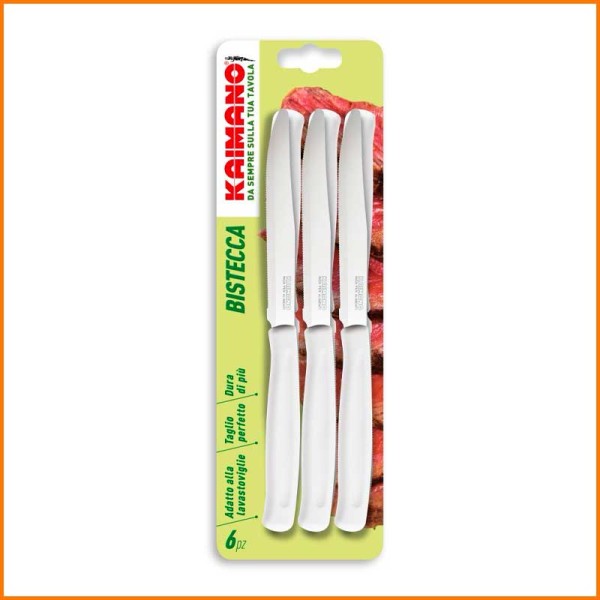 Fiskars Set 6 Coltelli Da Tavola Kaimano Colore Bianco