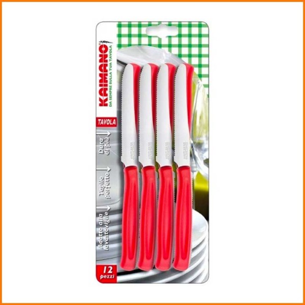 SET 12PZ COLTELLO KAIMANO ROSSO